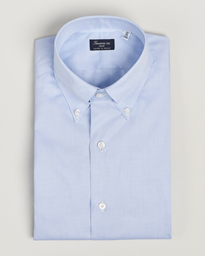 Finamore Napoli Milano Slim Oxford Button Down Shirt Light Blue