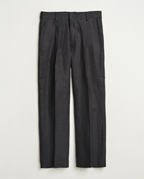 NN07 Kay Relaxed Fit Linen Trousers Black