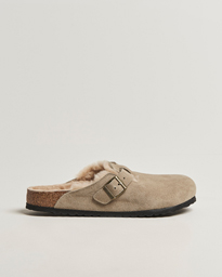 BIRKENSTOCK Boston Shearling Taupe Suede