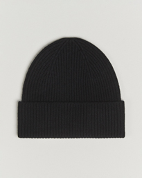 Amanda ChristensenRib Knitted Merino Wool CapBlack