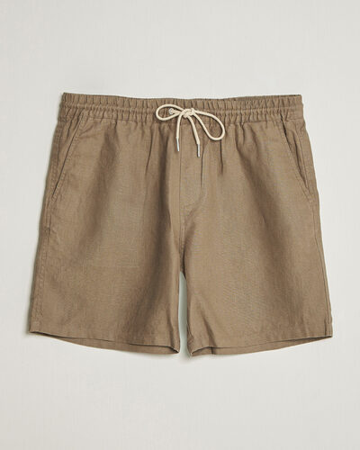 NN07 Gregor Linen Drawstring Shorts Clay Mirage