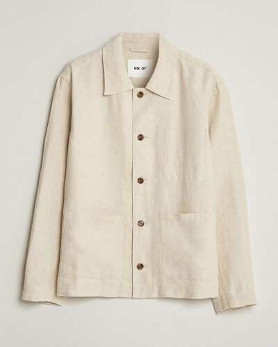 NN07 Morgan Linen Overshirt Oat