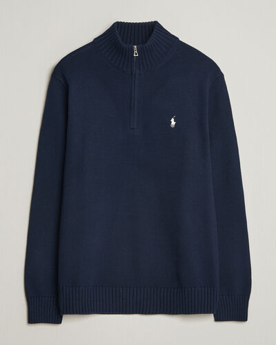 Polo Ralph Lauren Cotton Pullover Half Zip Hunter Navy