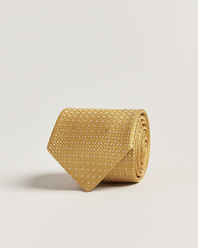 Canali Jacquard Silk Tie Yellow