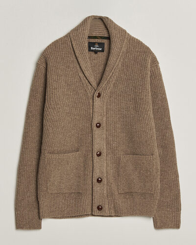 Barbour Lifestyle Hartland Knitted Shawl Cardigan Stone