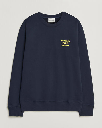 Drôle de Monsieur Bold Slogan Sweatshirt Navy