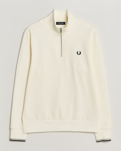 Fred Perry Half Zip Sweatshirt Ecru