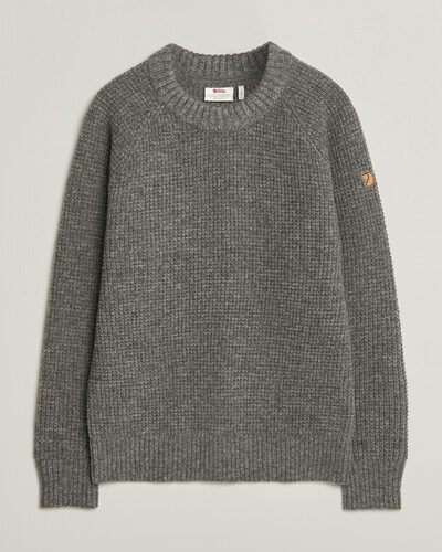 Fjällräven Övik Wool Waffle Knit Grey Melange