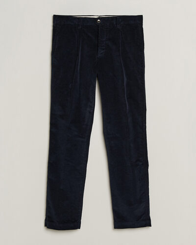 Incotex Regular Fit Washed Corduroy Slacks Navy