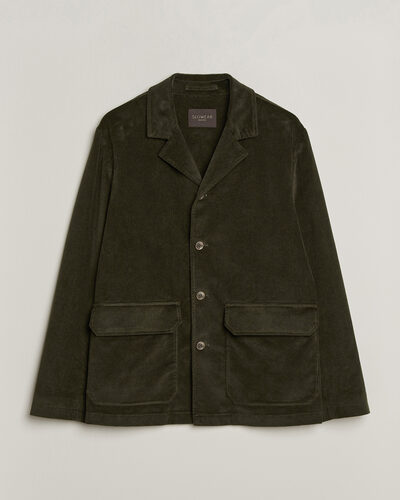 Incotex Corduroy Sports Jacket Forest Green