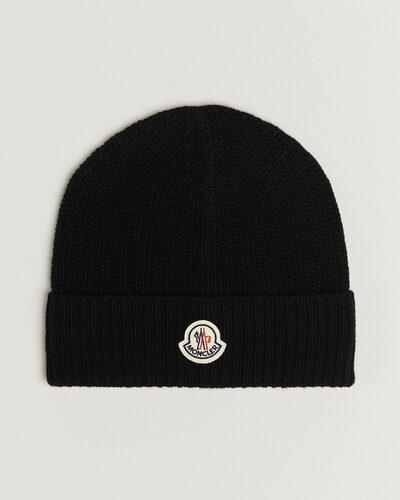 Moncler Rib Wool Beanie Black