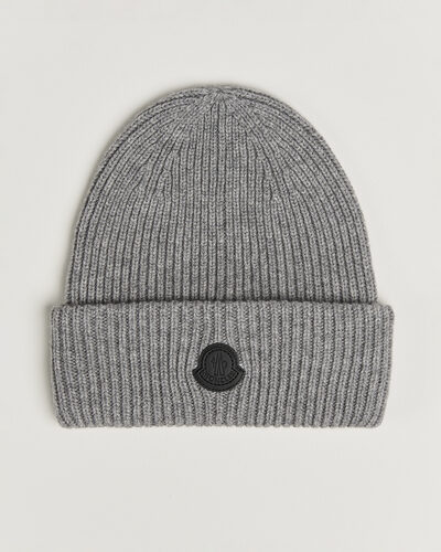 Moncler Rib Cashmere Beanie Grey
