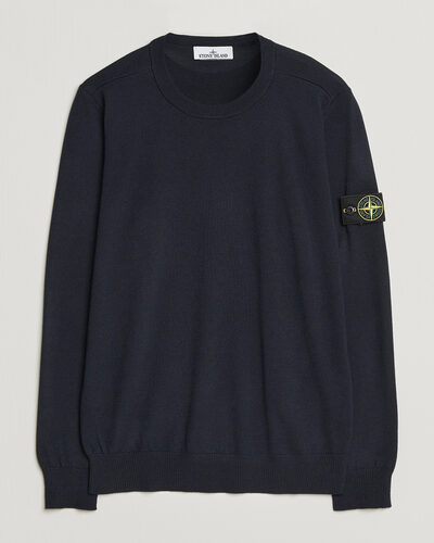 Stone Island Light Pure Wool Crew Neck Navy Blue