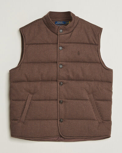 Polo Ralph Lauren Double Knitted Jaquard Vest Nutmeg Brown