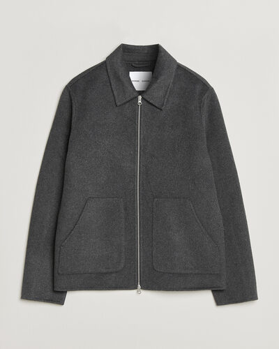 Samsøe Samsøe Paulo Wool Shirt Jacket Dark Grey Melange