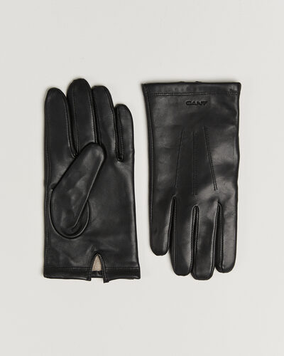 Gant Cashmere Lined Leather Glove Black