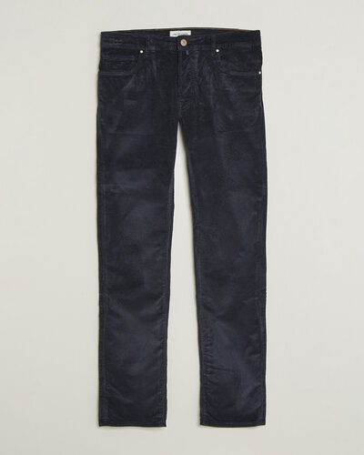 Jacob Cohën Bard 5-Pocket Medium Corduroy Trousers Navy