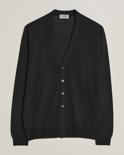 John Smedley Bradrick Extra Fine Merino Cardigan Black