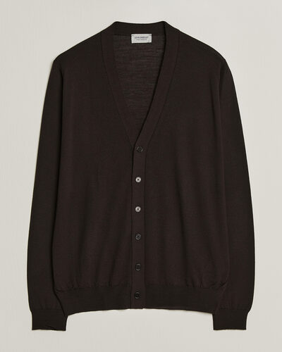 John Smedley Bradrick Extra Fine Merino Cardigan Faulkner Brown