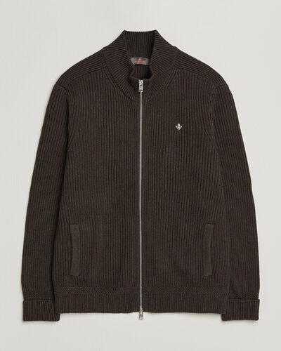 Morris Duncan Zip Cardigan Brown