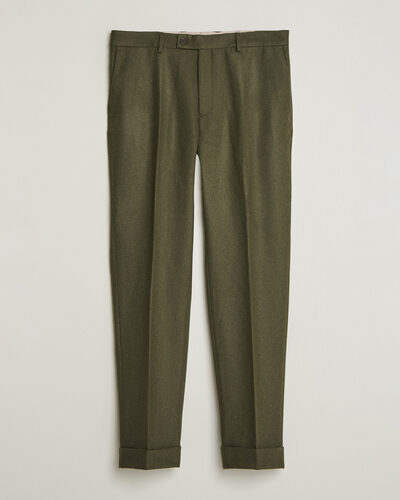Morris Flannel Suit Trousers Green