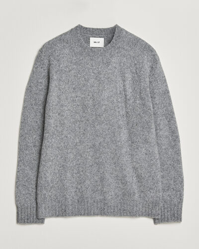 NN07 Lee Wool Knitted Sweater Grey Melange