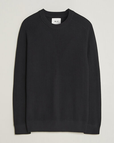 NN07 Kevin Cotton Knitted Sweater Black