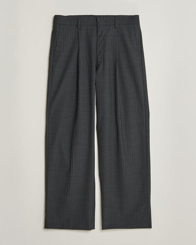 NN07 Kay Wool Pinstriped Trousers Dark Grey