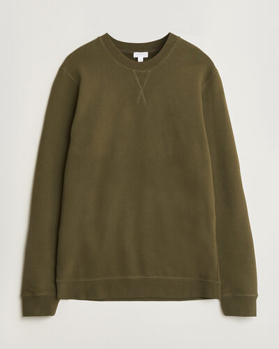 Sunspel Loopback Sweatshirt Loden Green