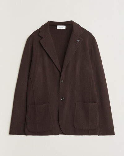 Lardini Knitted Wool Blazer Brown