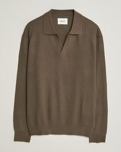 NN07 Nate Wool Knitted Polo Mable Husk