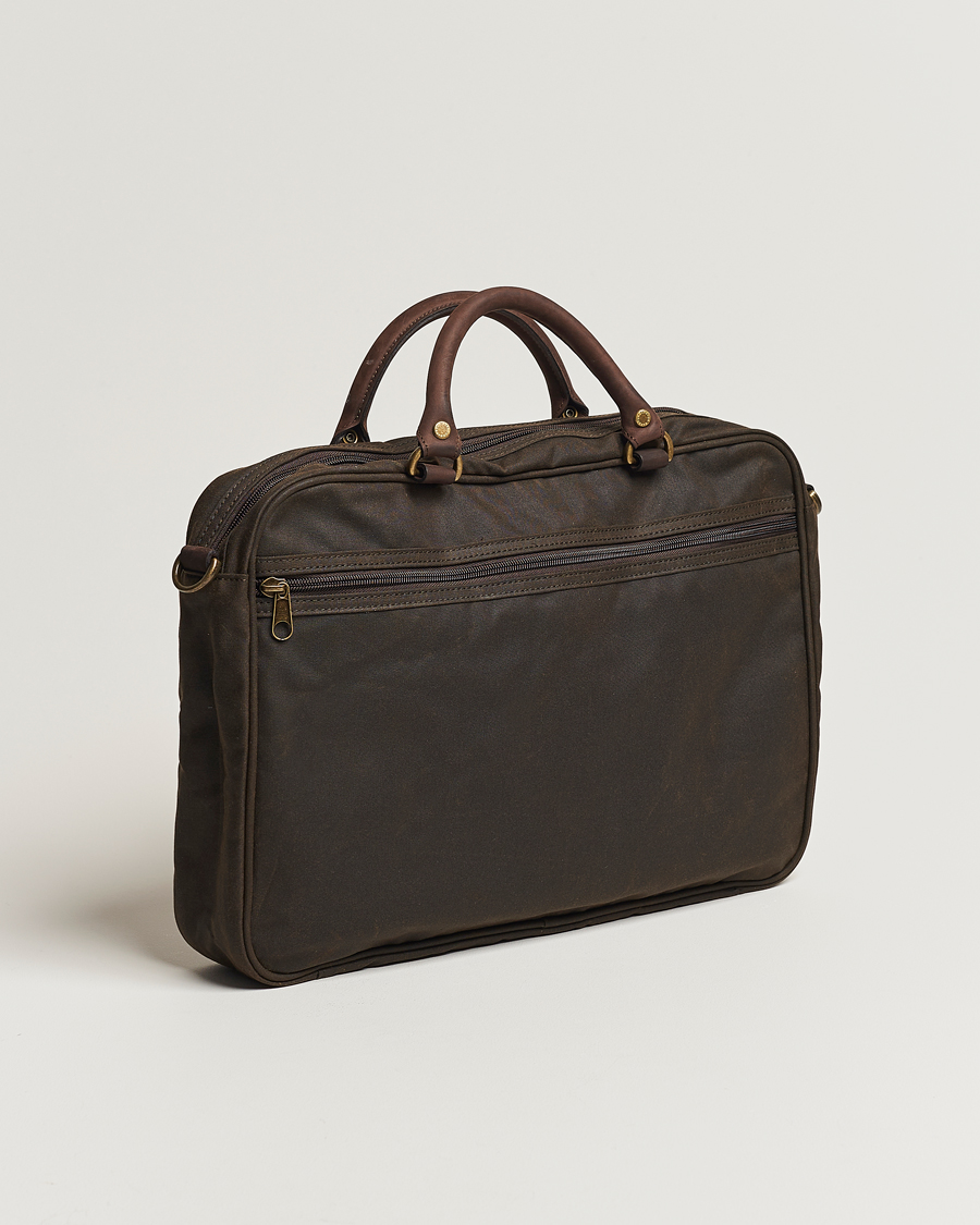 Mies | Laukut | Barbour Lifestyle | Wax Leather Briefcase Olive
