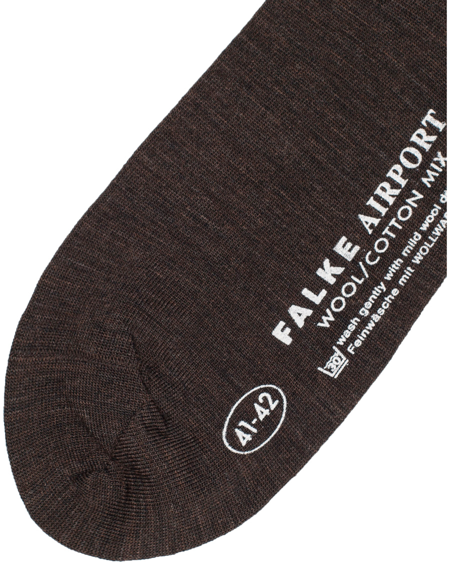 Mies | Alusvaatteet | Falke | Airport Socks Dark Brown Melange