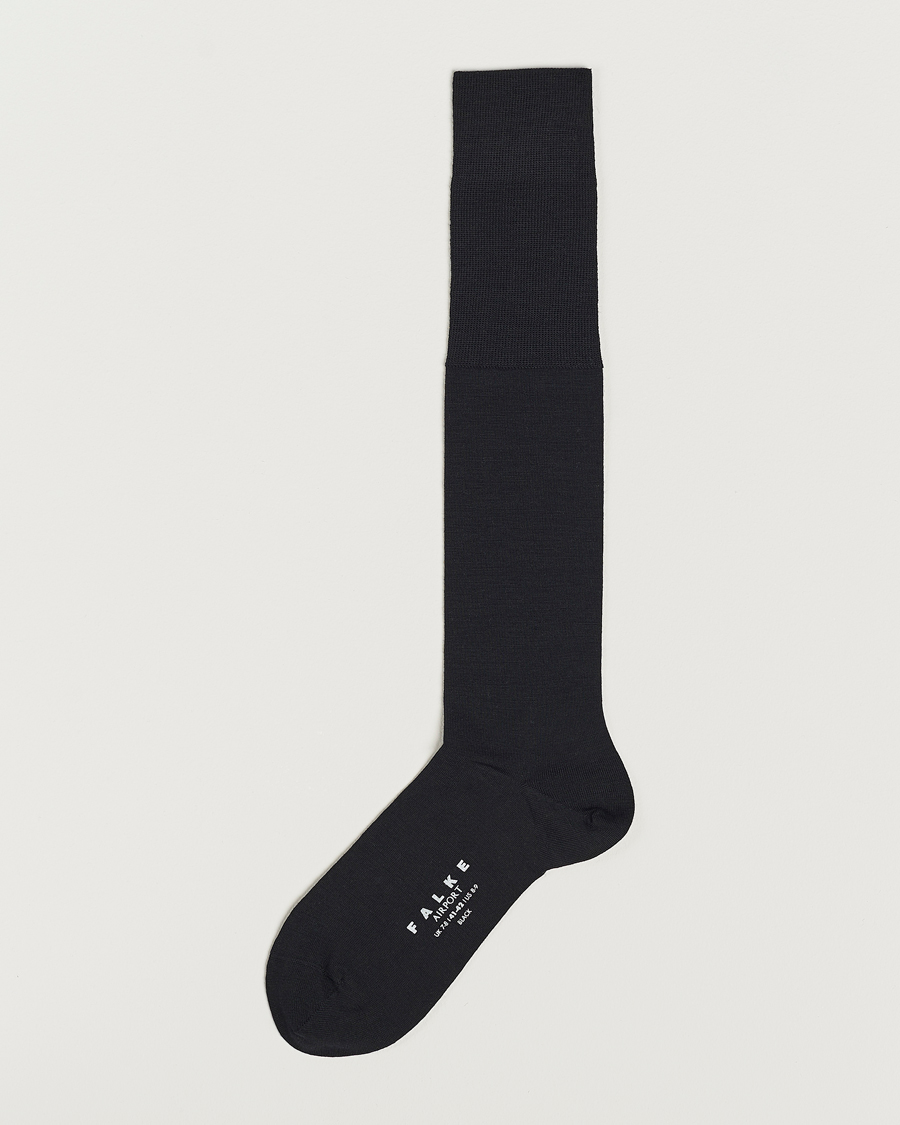 Mies | Alusvaatteet | Falke | Airport Knee Socks Black