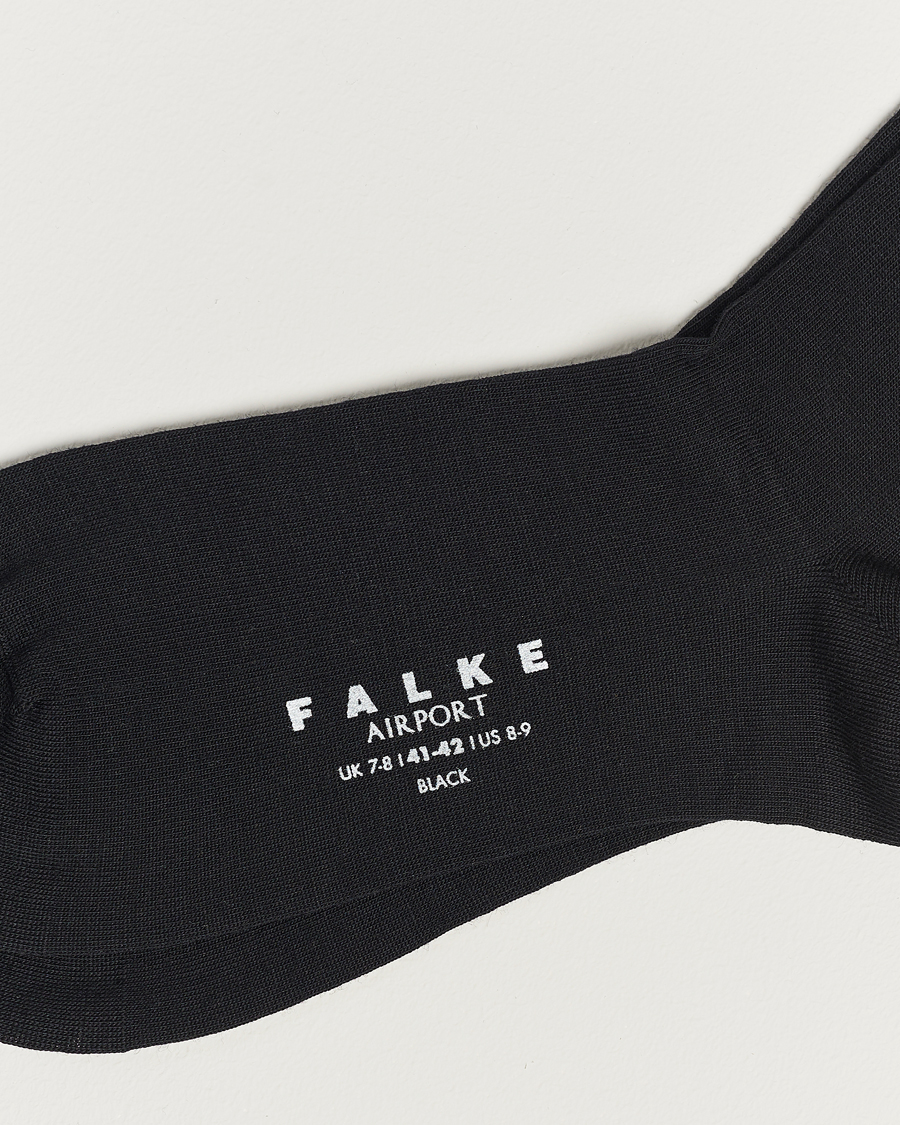 Mies | Alusvaatteet | Falke | Airport Knee Socks Black
