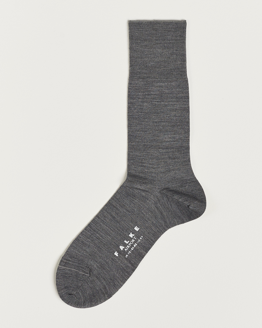 Mies | Alusvaatteet | Falke | Airport Socks Grey Melange