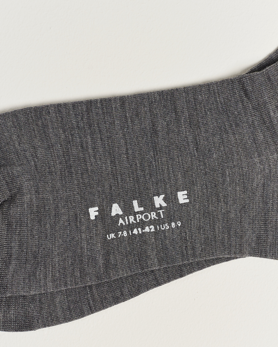 Mies | Alusvaatteet | Falke | Airport Socks Grey Melange