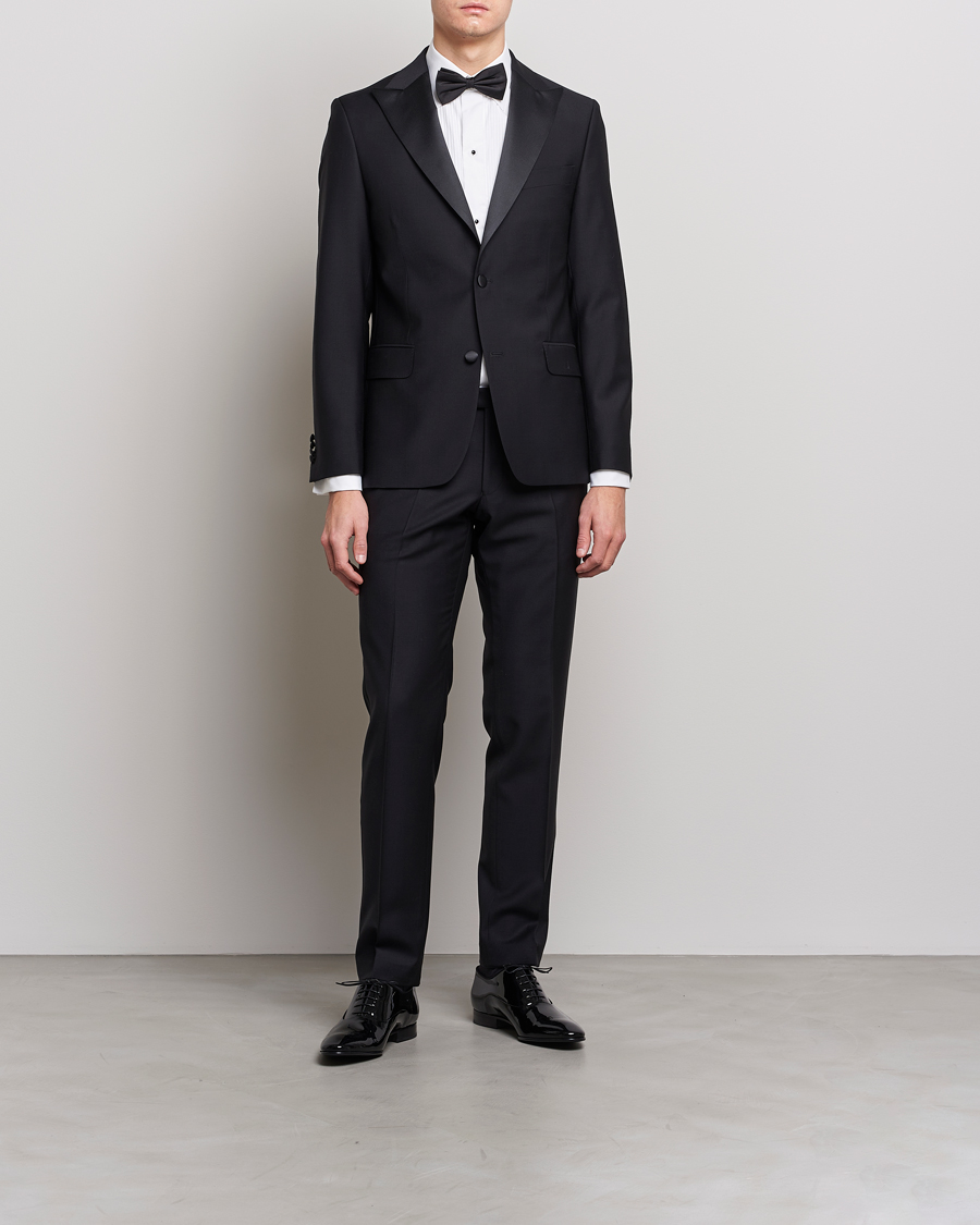 Mies | Housut | Oscar Jacobson | Devon Tuxedo Trousers Black