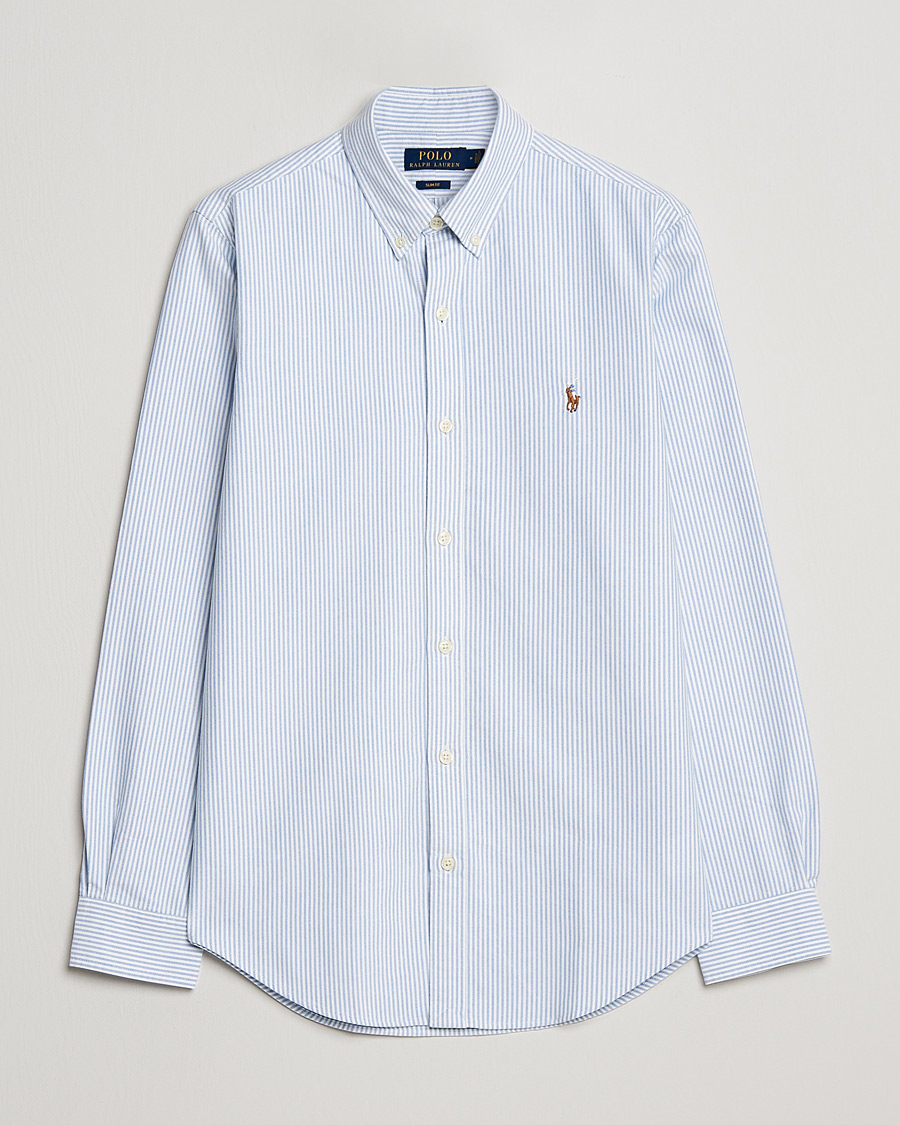 Mies | Kauluspaidat | Polo Ralph Lauren | Slim Fit Shirt Oxford Stripes Blue