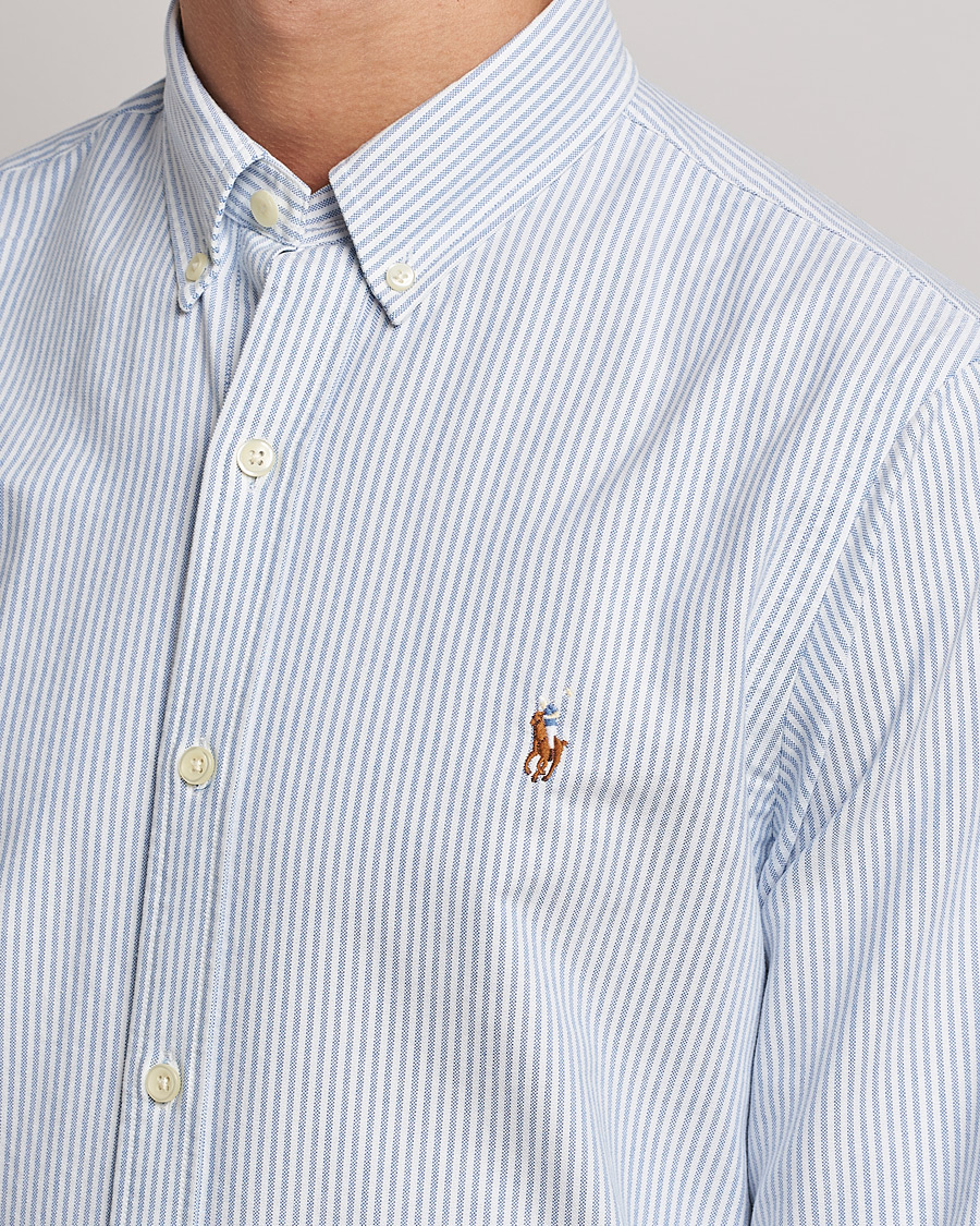 Mies | Kauluspaidat | Polo Ralph Lauren | Slim Fit Shirt Oxford Stripes Blue