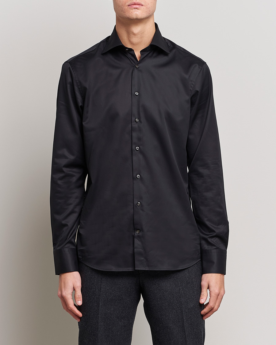Mies |  | Stenströms | Fitted Body Shirt Black