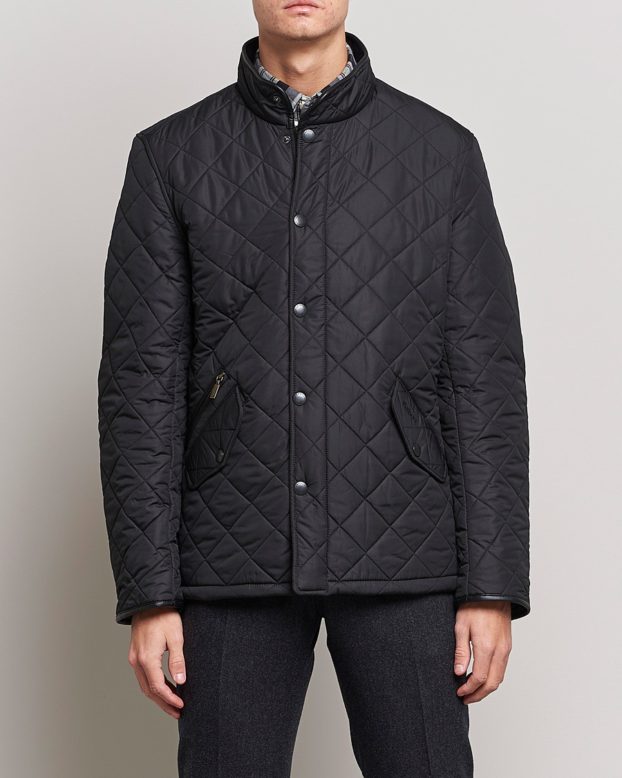 Mies | Kevättakit | Barbour Lifestyle | Powell Quilted Jacket Black