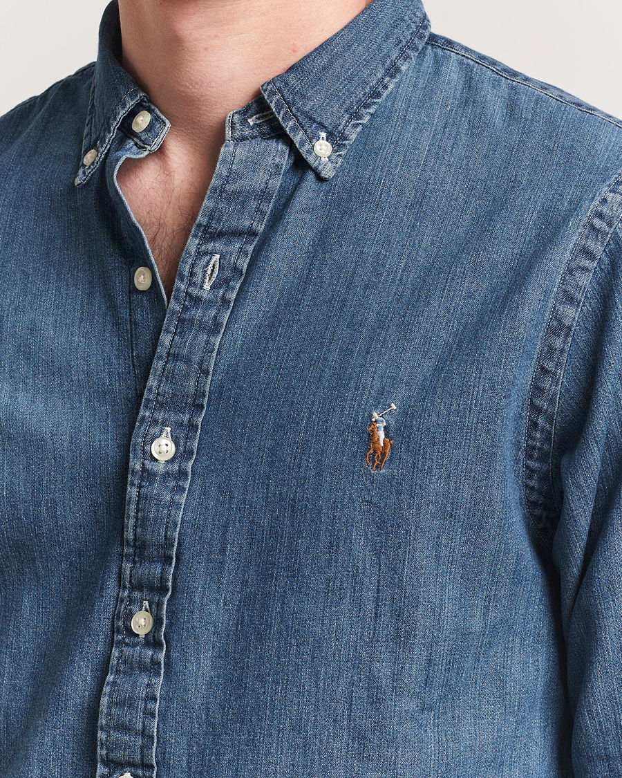 Mies | Kauluspaidat | Polo Ralph Lauren | Slim Fit Shirt Denim Dark Wash