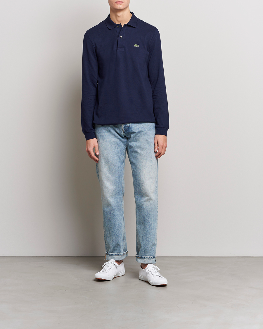 Mies | Pikeet | Lacoste | Original Long Sleeve Polo Piké Navy Blue