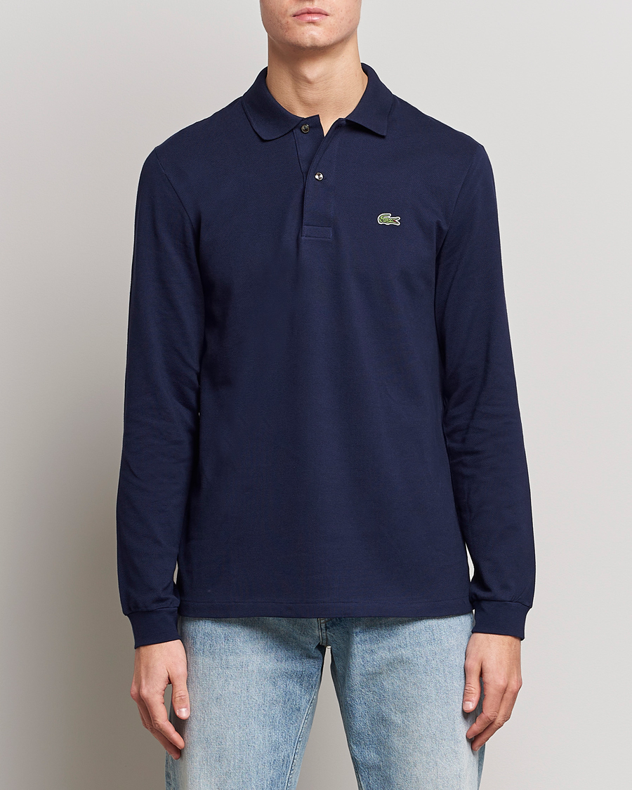 Mies | Pikeet | Lacoste | Original Long Sleeve Polo Piké Navy Blue