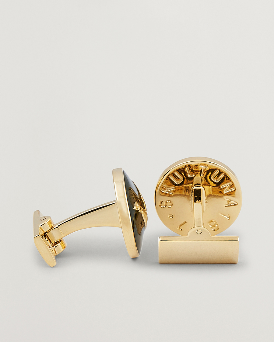 Mies | Skultuna Cuff Links Hunter Flying Duck Gold/Green | Skultuna | Cuff Links Hunter Flying Duck Gold/Green