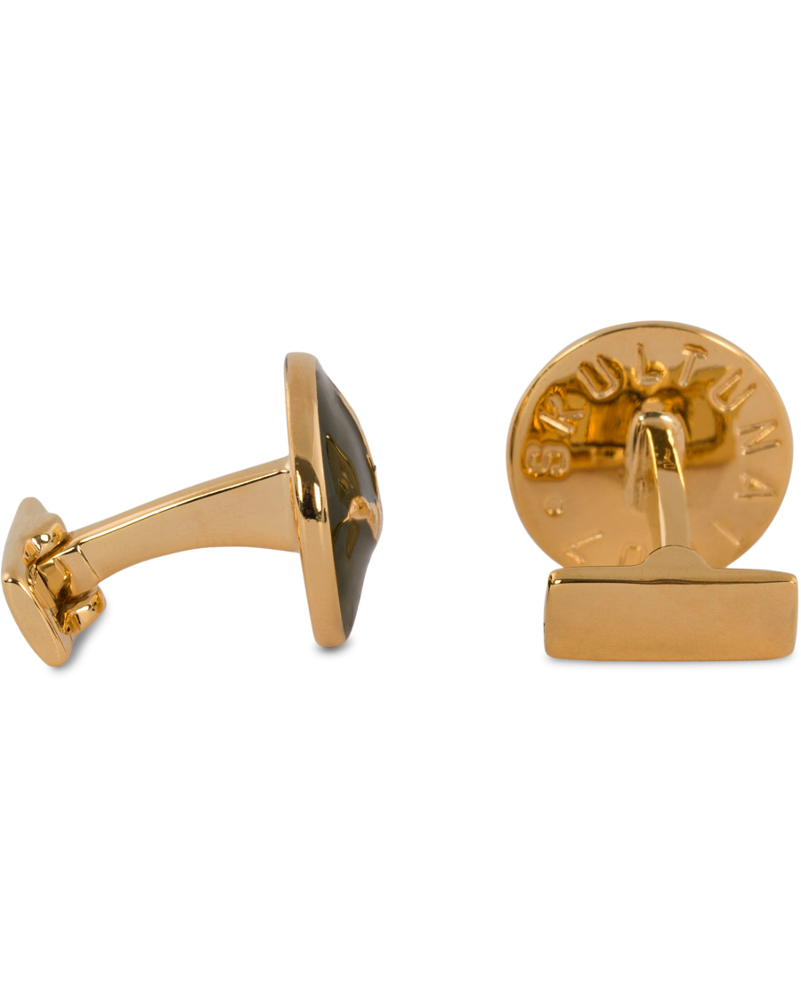 Mies | Skultuna Cuff Links Hunter Flying Duck Gold/Green | Skultuna | Cuff Links Hunter Flying Duck Gold/Green