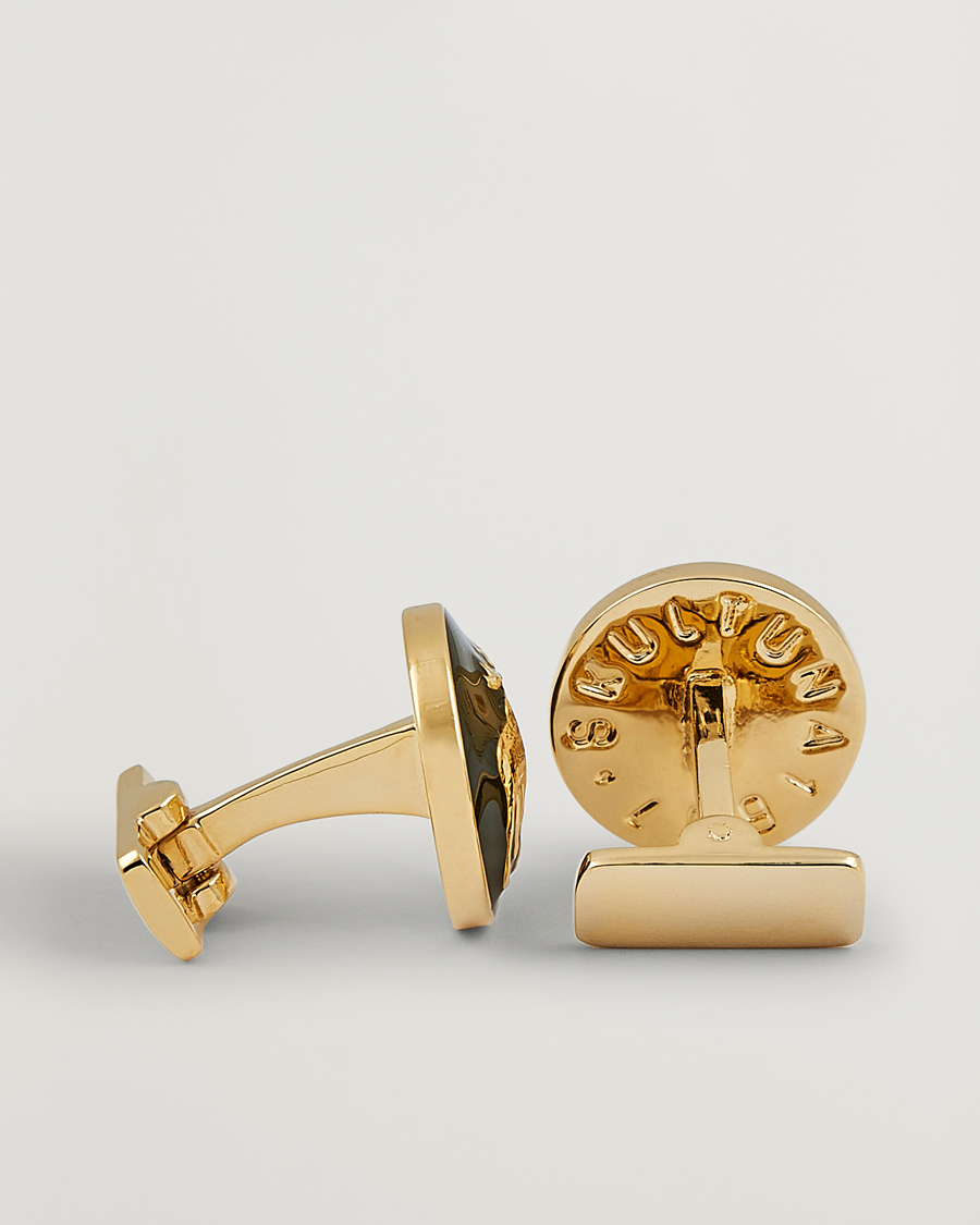 Mies | Skultuna Cuff Links Hunter The Moose Gold/Green | Skultuna | Cuff Links Hunter The Moose Gold/Green