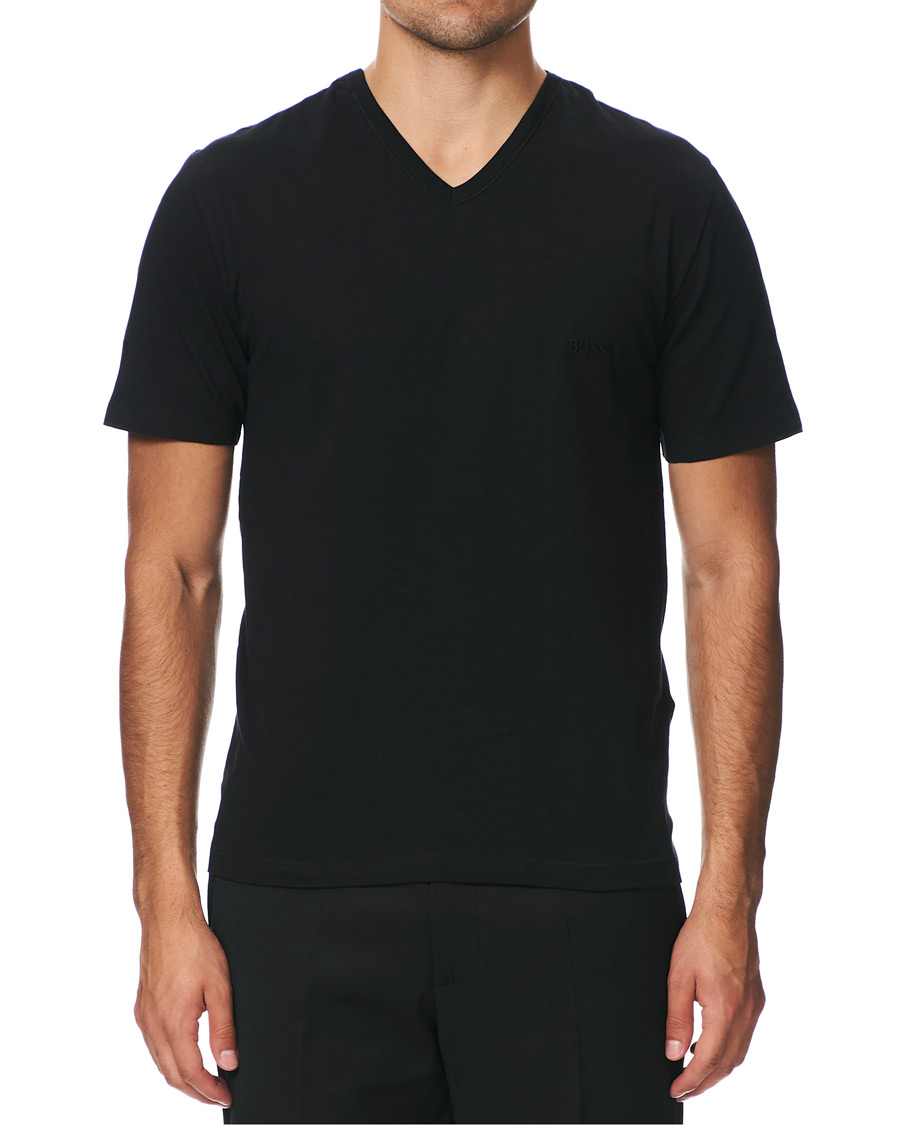 Mies | T-paidat | BOSS | 3-Pack V-Neck T-Shirt Black
