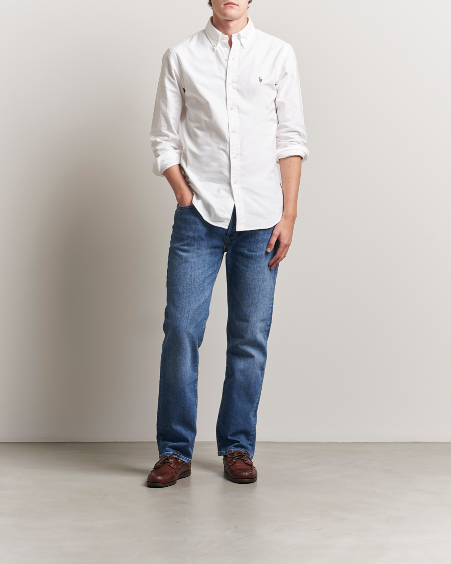 Mies | Kauluspaidat | Polo Ralph Lauren | Custom Fit Oxford Shirt White